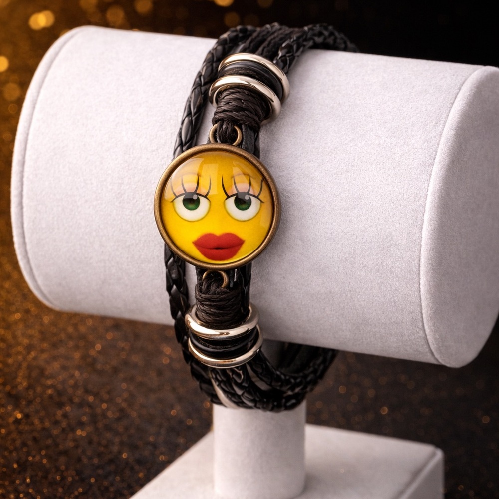 Black Emoji Charm Bracelet